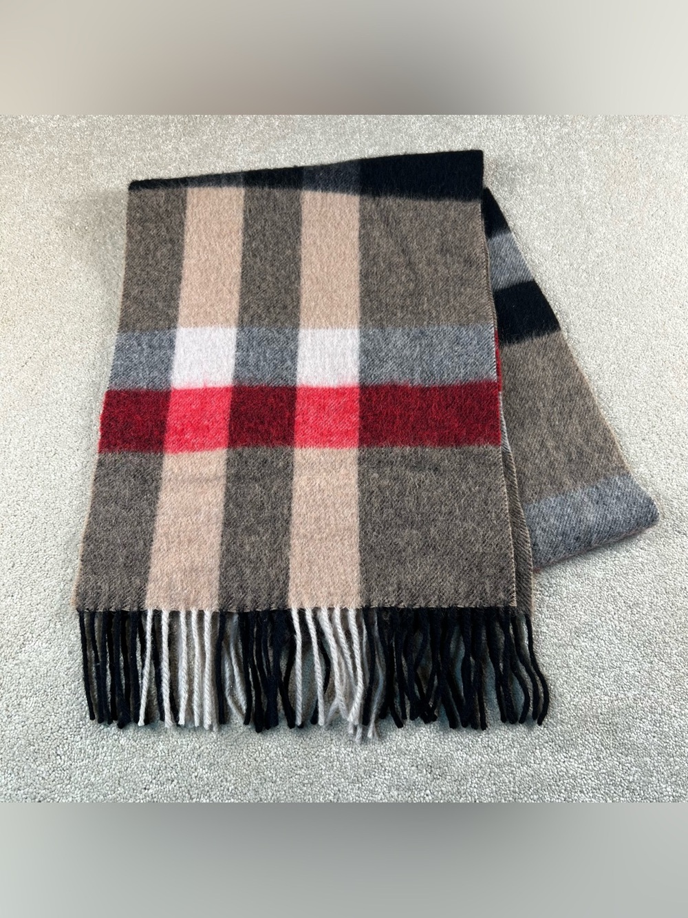 Edinburgh Scarf Lambswool Plaid Winter Soft Cozy Brown Black Tan